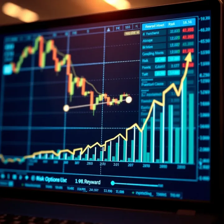 Balancing Risk and Reward in Binary Options Graph illustrating risk and reward balance in binary options investment