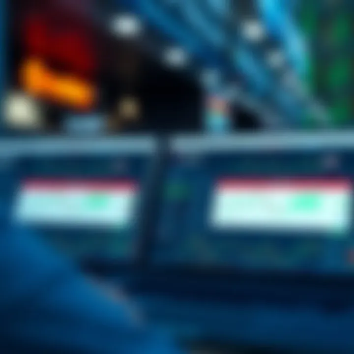 Visual comparison of various online trading platforms with interface screenshots highlighting features for Colombian investors