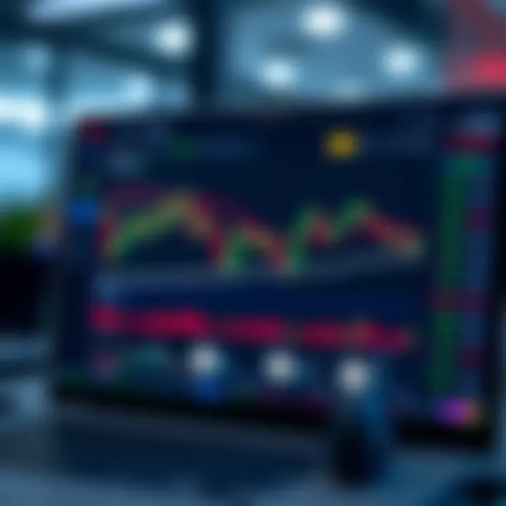 Illustration showing a digital trading platform interface with graphs and trader profiles for copy trading