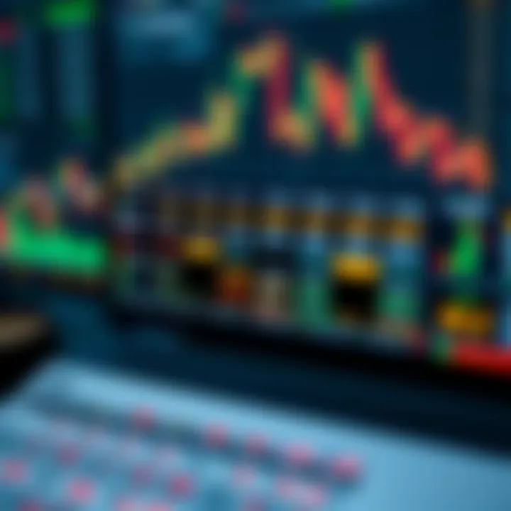 Calendar with highlighted economic data release dates and financial charts in the background