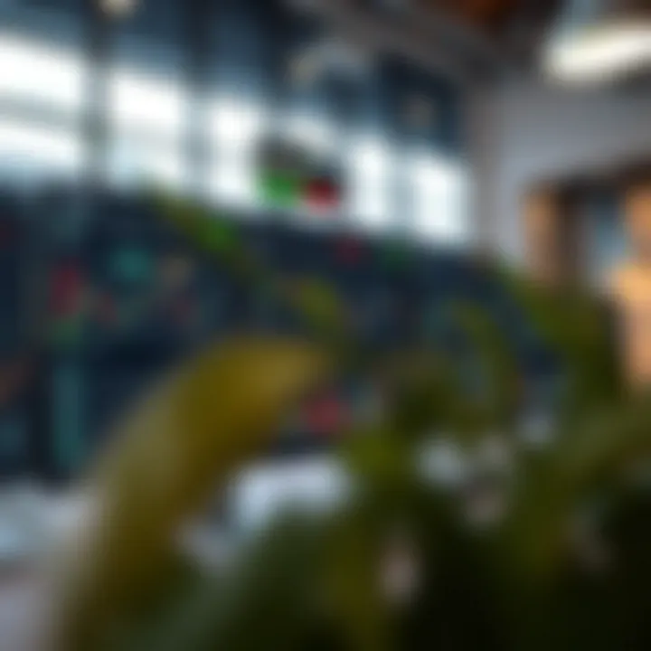 Online trading course interface showing charts and educational modules