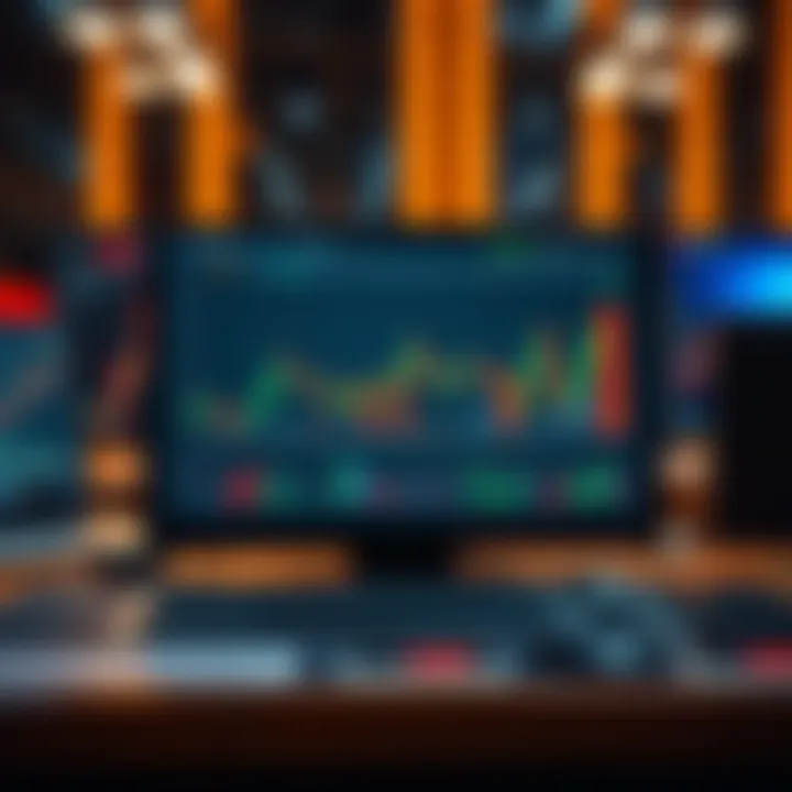 Graph illustrating different types of trading platforms with charts and interface elements