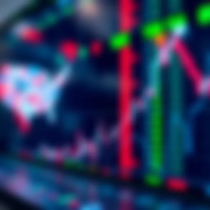 Illustration showing a financial chart with upward and downward trends symbolizing copy trading in real time