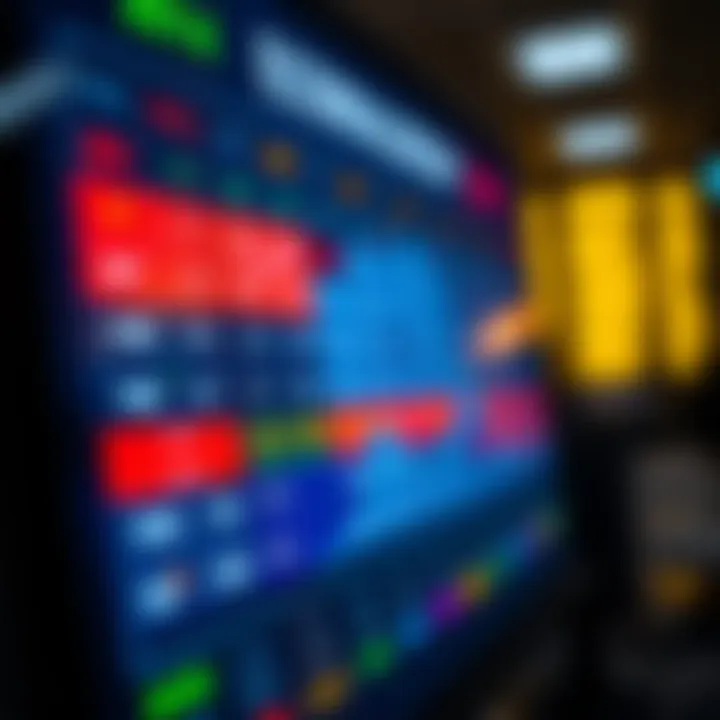 Economic calendar highlighting key forex market events on a digital screen