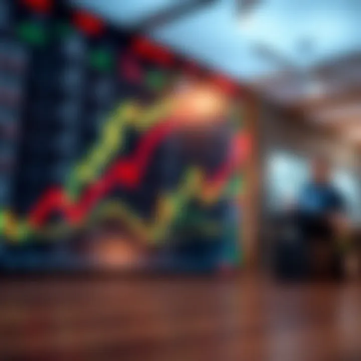 Illustration of financial assets with arrows indicating price movement direction