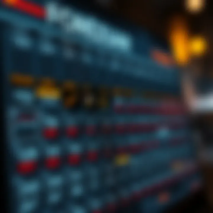 Economic calendar highlighting key forex market events and data releases