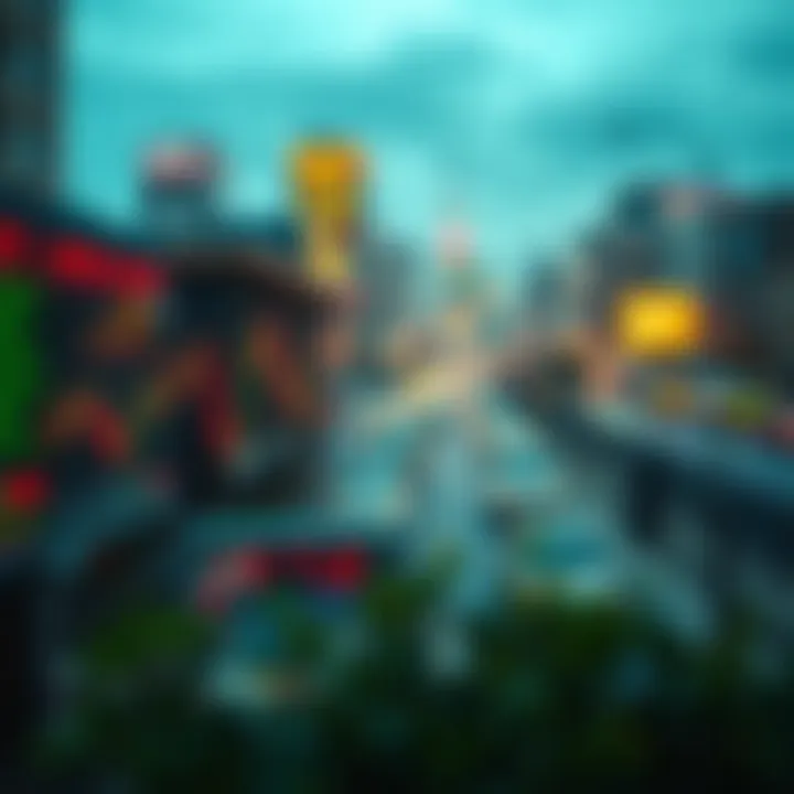 Conceptual illustration of factors influencing forex trading such as economic indicators and global events