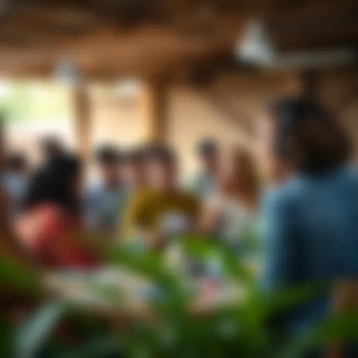 Community gathering for disaster risk management and emergency preparedness discussion