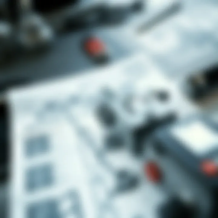 Detailed schematic showing structural analysis of industrial components with measurement annotations