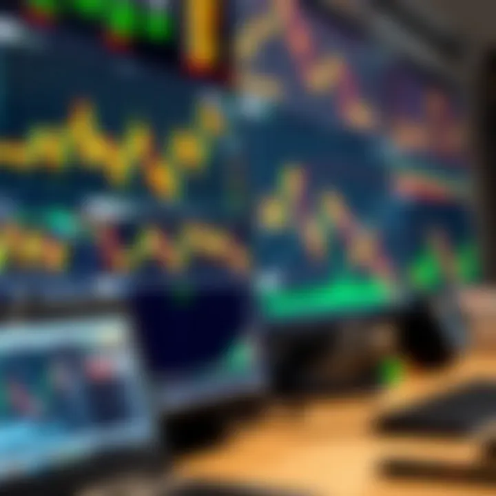 Technical Indicators and Tools for Market Analysis Trading workstation showing various technical indicators and graphical tools
