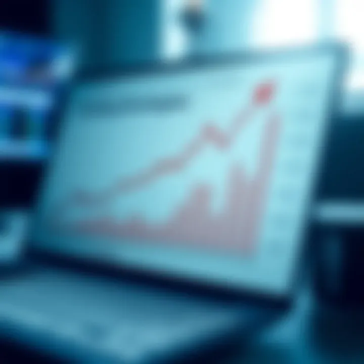 Trading strategy concepts illustrated with upward trending graphs and annotated notes