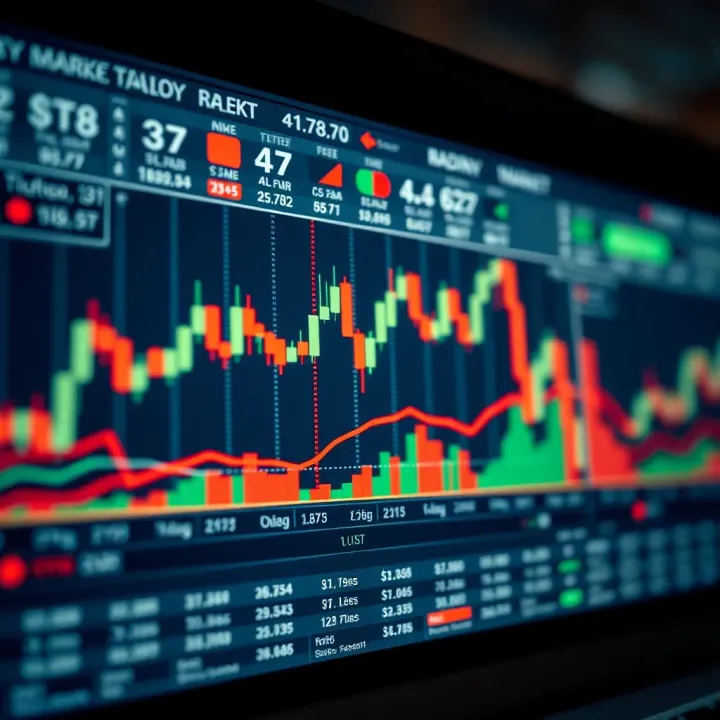 Graph showing various candlestick patterns used in trading for market analysis