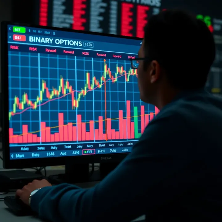 Chart showing risk and reward balance in binary options investing