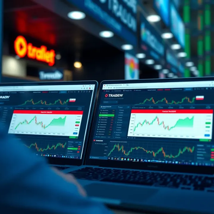 Visual comparison of various online trading platforms with interface screenshots highlighting features for Colombian investors