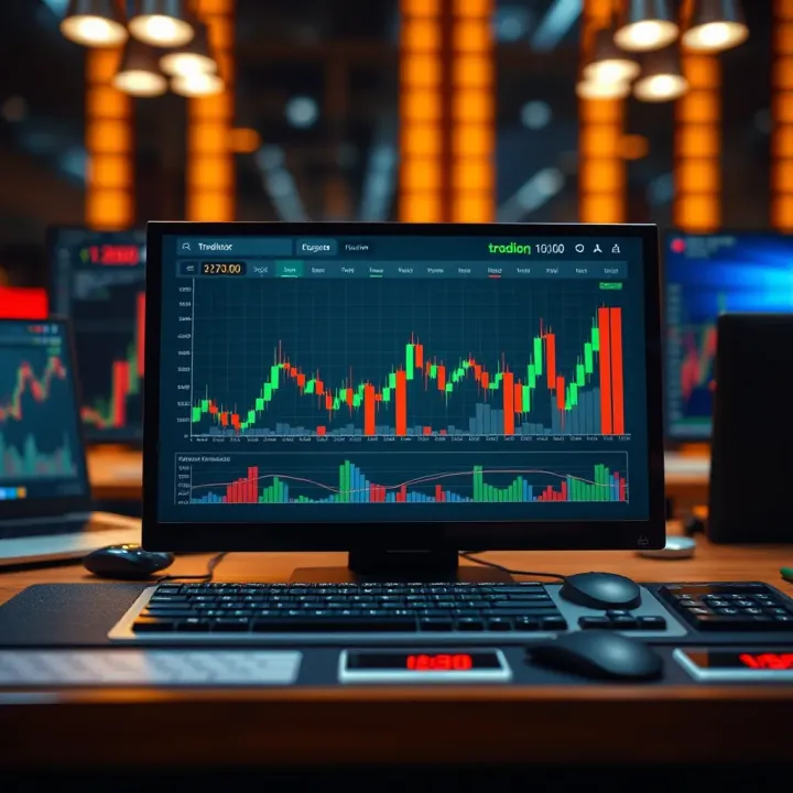 Graph illustrating different types of trading platforms with charts and interface elements
