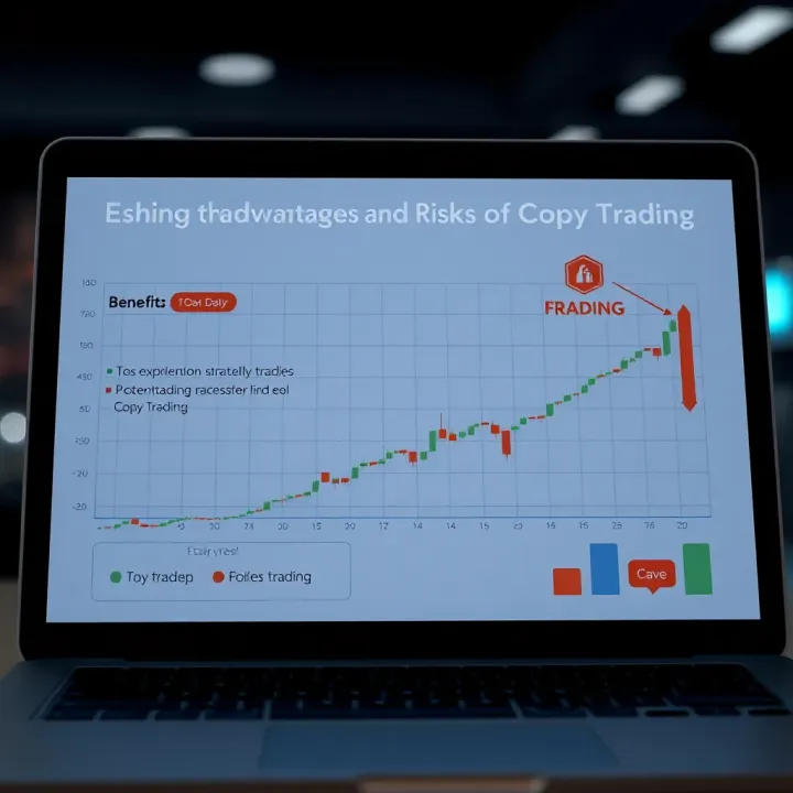 Understanding the Advantages and Risks of Copy Trading Graph illustrating the comparison between potential benefits and risks involved in copy trading strategies