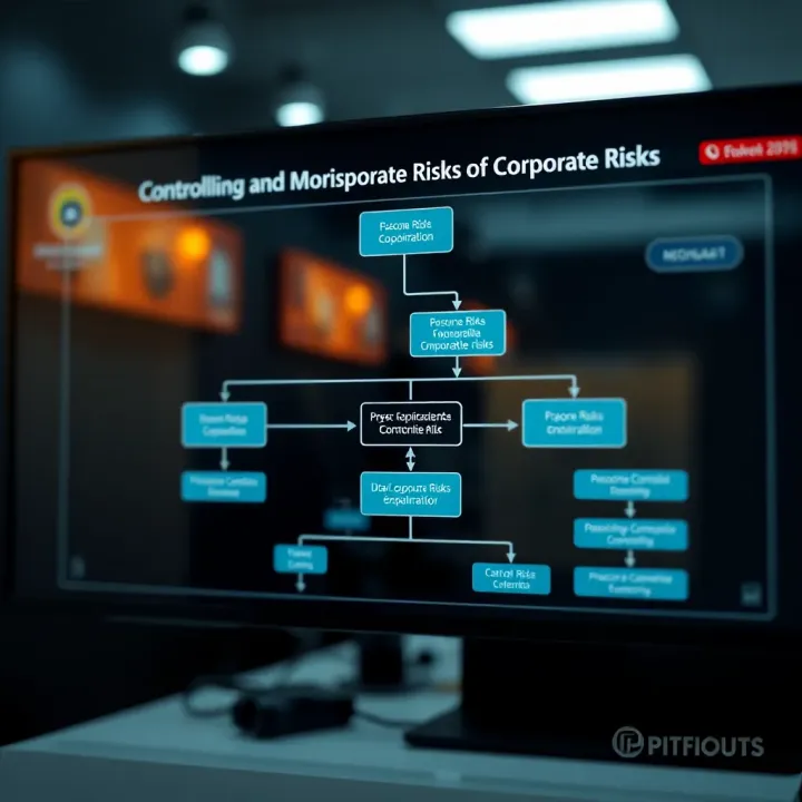 Flowchart showing the control and monitoring of corporate risks over time