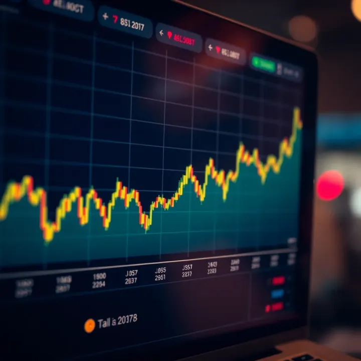 Graph depicting currency value fluctuations influenced by economic announcements