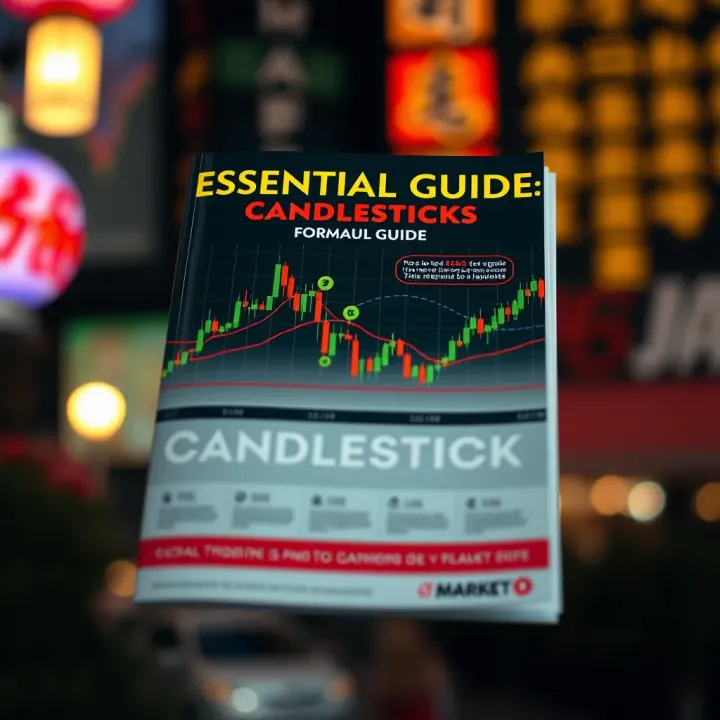 Essential Guide to Candlestick Formations in PDF Format Illustration of a downloadable PDF guide covering essential candlestick formations for technical trading