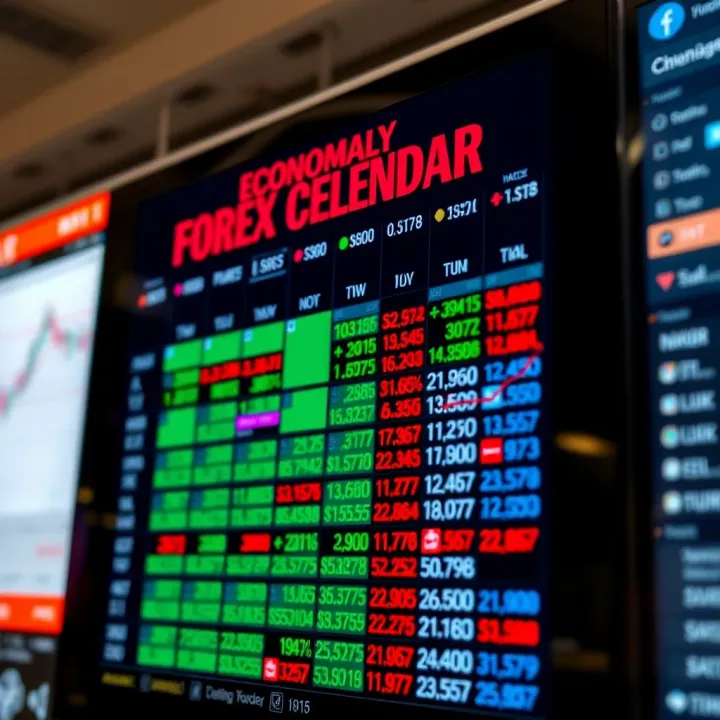 Economic calendar highlighting key forex market events for trading decisions