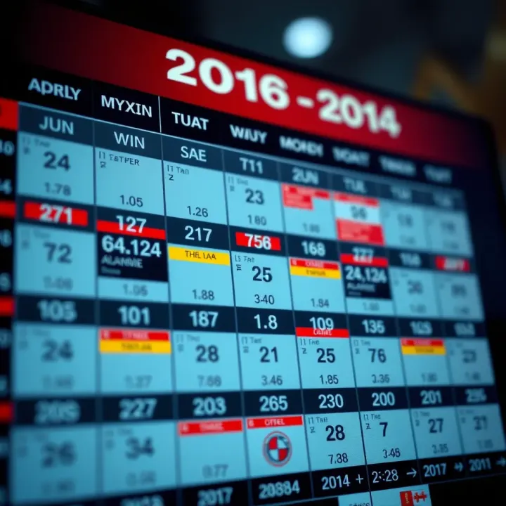Calendar displaying upcoming economic events affecting financial markets