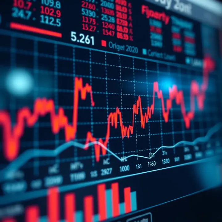 Graph showing major economic indicators and their impact on market trends