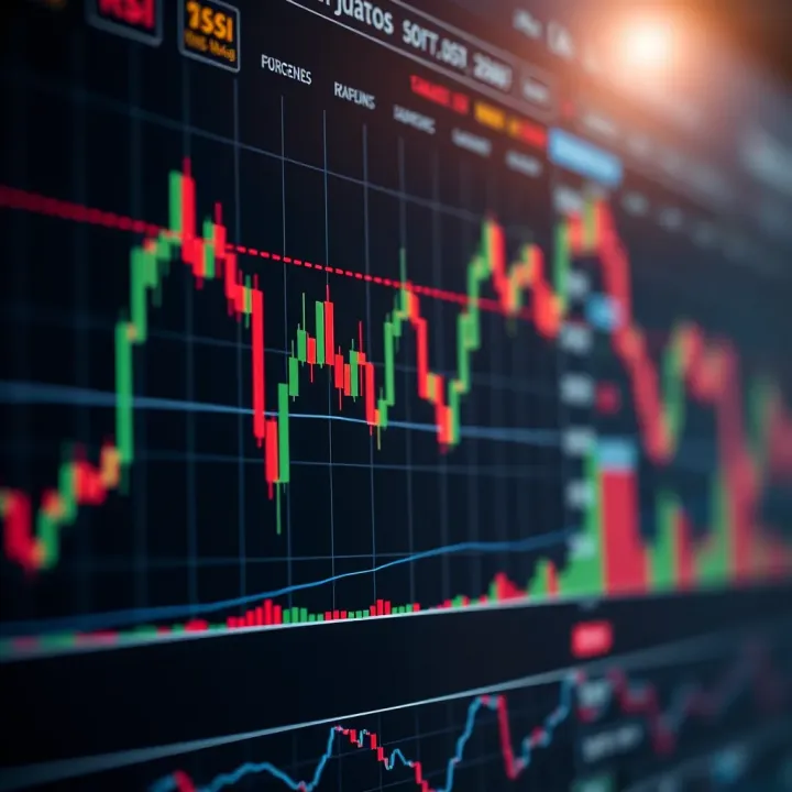 Technical Indicators: RSI and Moving Averages Explained Graph illustrating key technical indicators like RSI and moving averages on a stock price chart