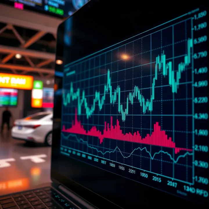 Graph showing market reactions to major economic news and indicators