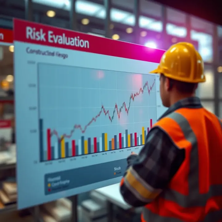 Chart showing risk evaluation and control measures applied in construction projects