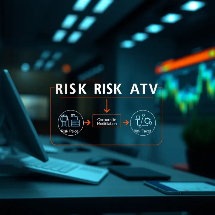 Diagram illustrating risk identification and mitigation strategies in a corporate environment