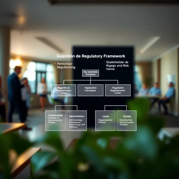 Diagram illustrating key stakeholders and regulatory framework in Colombian risk management