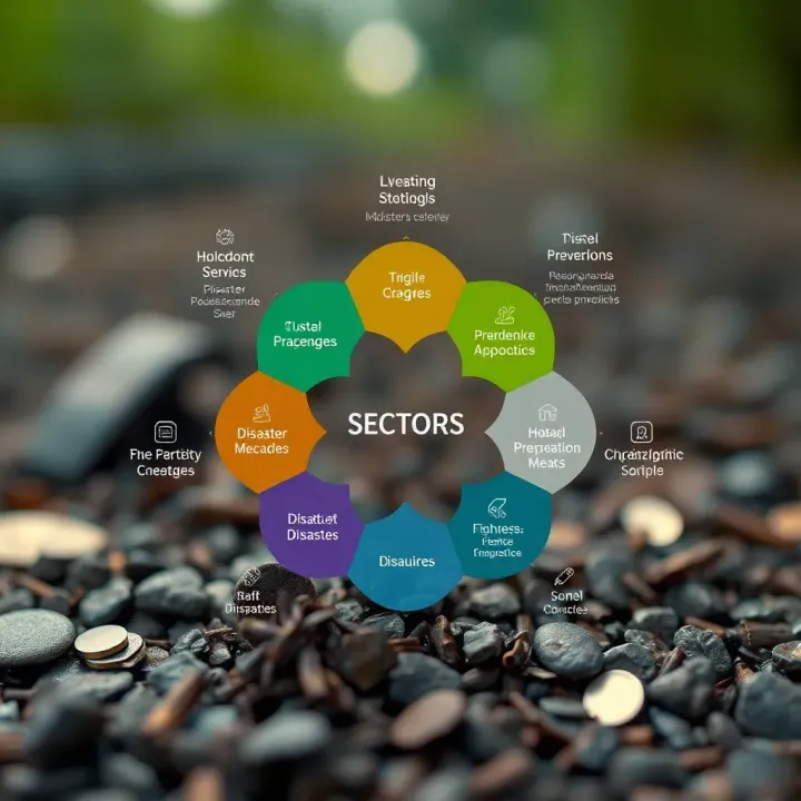 Sectors and Stakeholders in Disaster Prevention and Response Diagram showing various sectors and stakeholders involved in disaster prevention and response