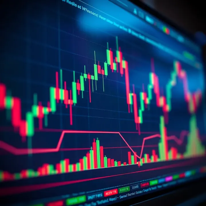 Chart displaying various candlestick patterns used in financial market analysis