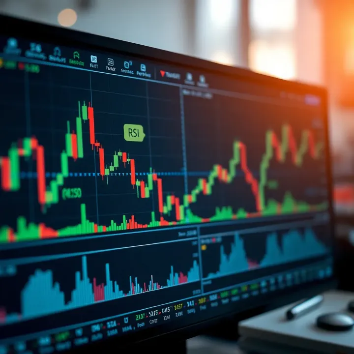 Overview of Essential Technical Indicators for Trading Strategies Collection of key technical indicators including moving averages and RSI on trading screen