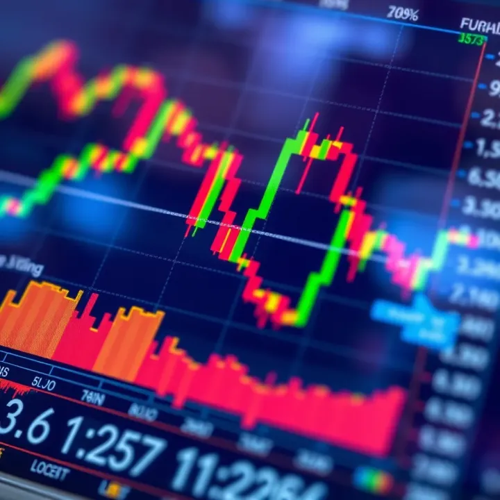 Chart depicting technical indicators used in stock market trading for investment decision-making