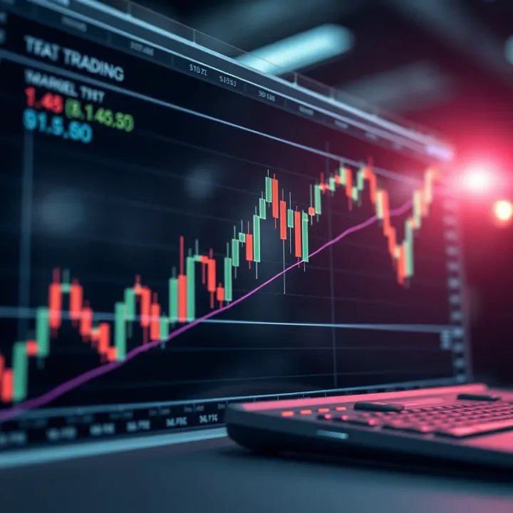 Trading Graph Showing Trend Lines and Support Resistance Levels Graph illustrating trend lines and support resistance levels on a stock price chart
