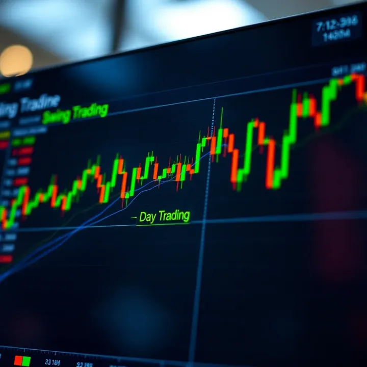 Graphical representation of trading timelines highlighting swing trading and day trading durations