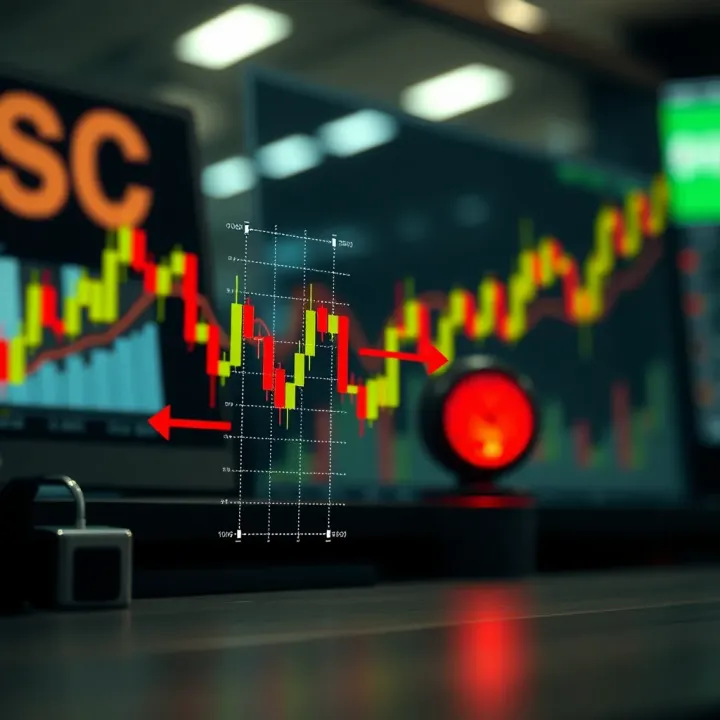 Illustration showing various Japanese candlestick patterns used to analyze market trends